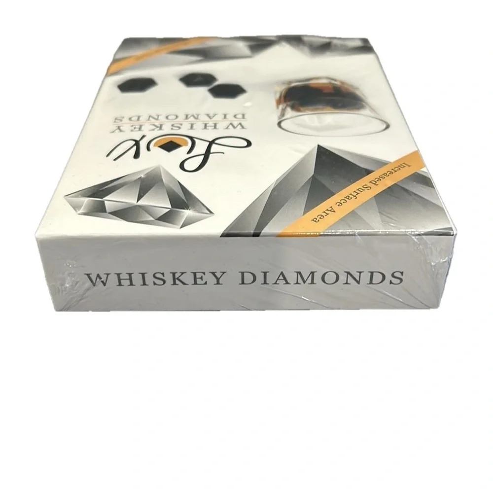 New LUX Essentials Whiskey Diamonds Set of 9 Diamond Whiskey Stones Scotch Rocks